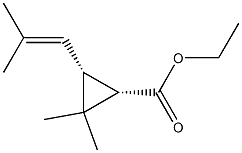 [1S,3R,(-)]-2,2-Dimethyl-3-(2-methyl-1-propenyl)cyclopropane-1-carboxylic acid ethyl ester Structure