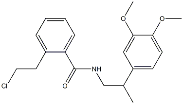 N-[2-(3,4-Dimethoxyphenyl)propyl]-2-(2-chloroethyl)benzamide 结构式