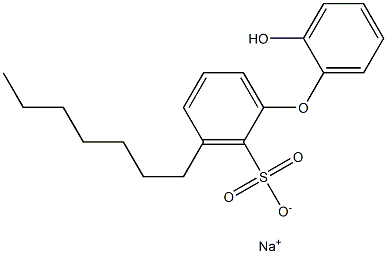 2'-Hydroxy-3-heptyl[oxybisbenzene]-2-sulfonic acid sodium salt Struktur