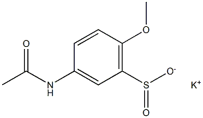3-(アセチルアミノ)-6-メトキシベンゼンスルフィン酸カリウム 化学構造式