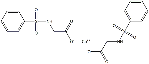 Bis(phenylsulfonylaminoacetic acid)calcium salt,,结构式