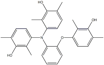 N,N-Bis(3-hydroxy-2,4-dimethylphenyl)-2-(3-hydroxy-2,4-dimethylphenoxy)benzenamine Structure