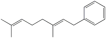 (E)-1-Phenyl-3,7-dimethyl-2,6-octadiene Structure