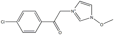 1-Methoxy-3-(4-chlorophenylcarbonylmethyl)-1H-imidazol-3-ium Struktur