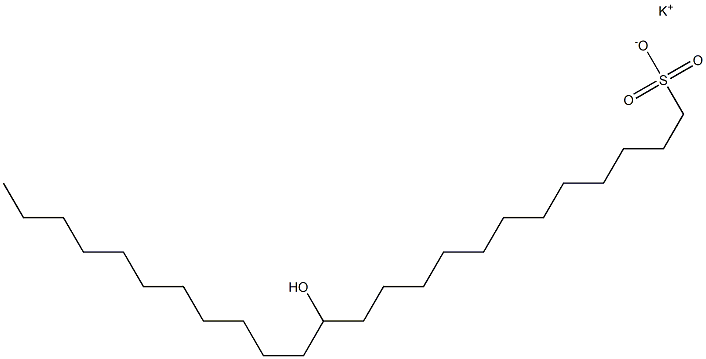 13-Hydroxytetracosane-1-sulfonic acid potassium salt Struktur