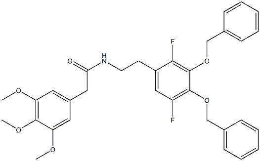 N-[2-[2,5-Difluoro-3,4-bis(benzyloxy)phenyl]ethyl]-2-(3,4,5-trimethoxyphenyl)acetamide Struktur