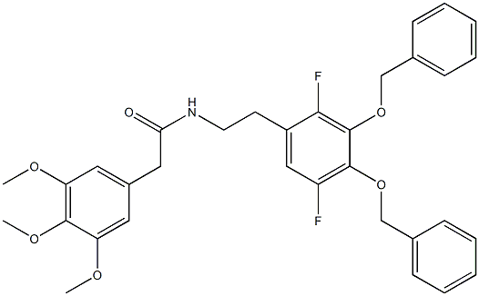 N-[2-[2,5-Difluoro-3,4-bis(benzyloxy)phenyl]ethyl]-2-(3,4,5-trimethoxyphenyl)acetamide Structure