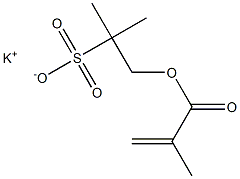 1-(メタクリロイルオキシメチル)-1-メチルエタンスルホン酸カリウム 化学構造式