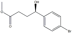 (R)-4-(p-ブロモフェニル)-4-ヒドロキシ酪酸メチル 化学構造式