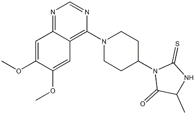 1-[1-(6,7-Dimethoxyquinazolin-4-yl)piperidin-4-yl]-4-methyl-2-thioxoimidazolidin-5-one,,结构式