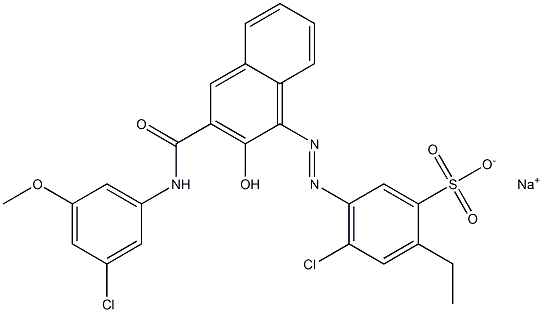 4-Chloro-2-ethyl-5-[[3-[[(3-chloro-5-methoxyphenyl)amino]carbonyl]-2-hydroxy-1-naphtyl]azo]benzenesulfonic acid sodium salt