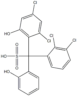(2,3-Dichlorophenyl)(2,4-dichloro-6-hydroxyphenyl)(2-hydroxyphenyl)methanesulfonic acid 结构式