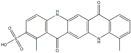 5,7,12,14-Tetrahydro-1,11-dimethyl-7,14-dioxoquino[2,3-b]acridine-2-sulfonic acid,,结构式