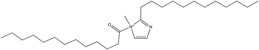 2-Dodecyl-1-methyl-1-tridecanoyl-1H-imidazol-1-ium,,结构式