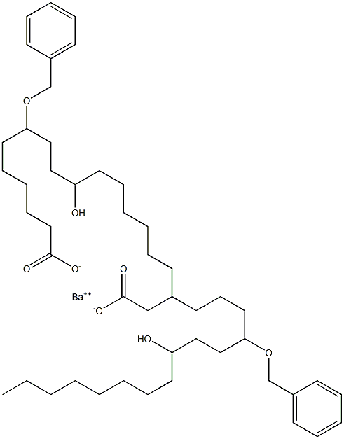 ビス(7-ベンジルオキシ-10-ヒドロキシステアリン酸)バリウム 化学構造式