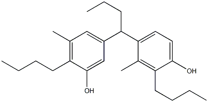 4,5'-ブチリデンビス(2-ブチル-3-メチルフェノール) 化学構造式