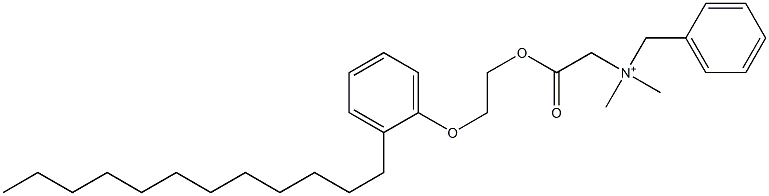 N,N-Dimethyl-N-benzyl-N-[[[2-(2-dodecylphenyloxy)ethyl]oxycarbonyl]methyl]aminium Struktur