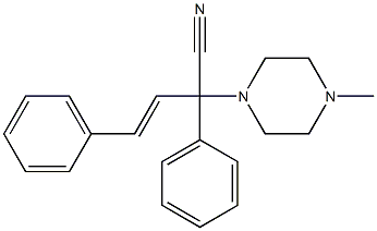 2,4-ジフェニル-2-(4-メチル-1-ピペラジニル)-3-ブテンニトリル 化学構造式
