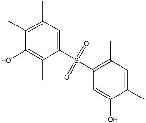 3,3'-Dihydroxy-2,4,4',5,6'-pentamethyl[sulfonylbisbenzene] 结构式