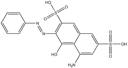 5-Amino-4-hydroxy-3-(phenylazo)naphthalene-2,7-disulfonic acid Structure