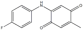2-Methyl-5-[(4-fluorophenyl)amino]-1,4-benzoquinone,,结构式