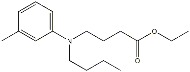 4-(N-ブチル-m-トルイジノ)酪酸エチル 化学構造式