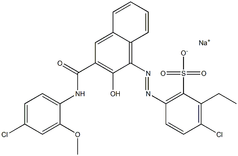 3-Chloro-2-ethyl-6-[[3-[[(4-chloro-2-methoxyphenyl)amino]carbonyl]-2-hydroxy-1-naphtyl]azo]benzenesulfonic acid sodium salt