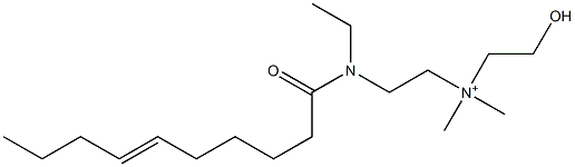 2-[N-Ethyl-N-(6-decenoyl)amino]-N-(2-hydroxyethyl)-N,N-dimethylethanaminium,,结构式