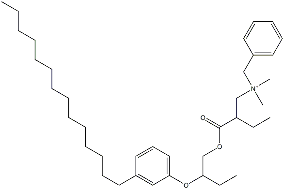 N,N-Dimethyl-N-benzyl-N-[2-[[2-(3-tetradecylphenyloxy)butyl]oxycarbonyl]butyl]aminium Structure