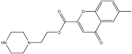 6-Methyl-4-oxo-4H-1-benzopyran-2-carboxylic acid [2-(piperazin-1-yl)ethyl] ester