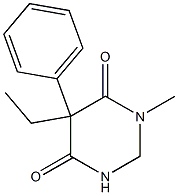 5-エチル-5-フェニル-2,5-ジヒドロ-1-メチルピリミジン-4,6(1H,3H)-ジオン 化学構造式