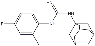 1-(1-アダマンチル)-3-(4-フルオロ-2-メチルフェニル)グアニジン 化学構造式