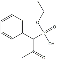 (1-フェニル-2-オキソプロピル)ホスホン酸エチル 化学構造式