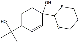 4-(1-Hydroxy-1-methylethyl)-1-(1,3-dithian-2-yl)-2-cyclohexen-1-ol Struktur