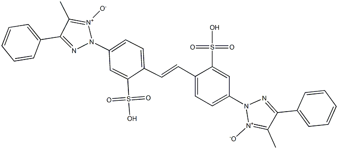 2,2'-(2,2'-Disulfostilbene-4,4'-diyl)bis(5-methyl-4-phenyl-2H-1,2,3-triazole-1-oxide) 结构式