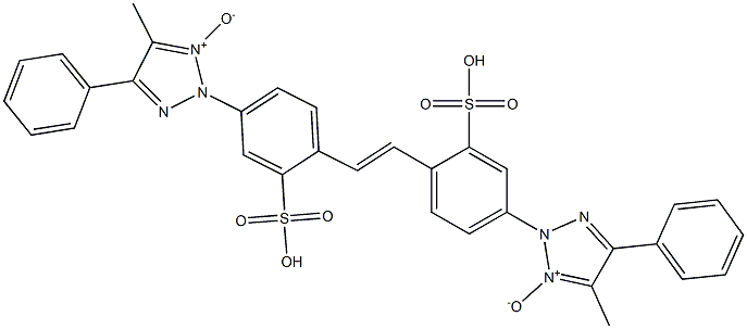 2,2'-(2,2'-Disulfostilbene-4,4'-diyl)bis(5-methyl-4-phenyl-2H-1,2,3-triazole-1-oxide) Structure