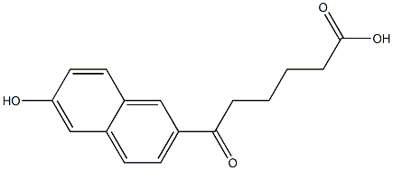 6-オキソ-6-[6-ヒドロキシ-2-ナフチル]ヘキサン酸 化学構造式