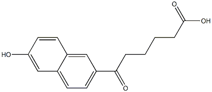 6-Oxo-6-[6-hydroxy-2-naphtyl]hexanoic acid 结构式