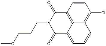 4-クロロ-N-(3-メトキシプロピル)-1,8-ナフタレンジカルボキシミド 化学構造式