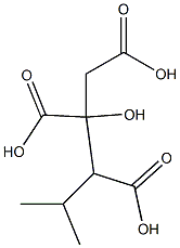 2-Hydroxy-1,2,3-propanetricarboxylic acid dihydrogen 1-isopropyl ester Struktur