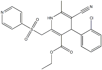 5-Cyano-1,4-dihydro-6-methyl-2-[(4-pyridinylsulfonyl)methyl]-4-(2-chlorophenyl)pyridine-3-carboxylic acid ethyl ester