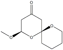 (2R,6S)-2-Methoxy-1,7-dioxaspiro[5.5]undecan-4-one,,结构式