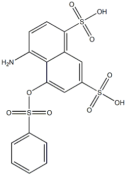 4-Amino-5-[(phenylsulfonyl)oxy]-1,7-naphthalenedisulfonic acid Structure