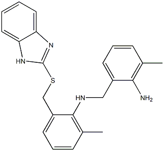 2-[[2-[(2-Amino-3-methylbenzyl)amino]-3-methylbenzyl]thio]-1H-benzimidazole Structure