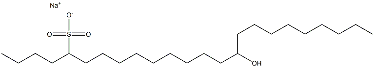 15-ヒドロキシテトラコサン-5-スルホン酸ナトリウム 化学構造式