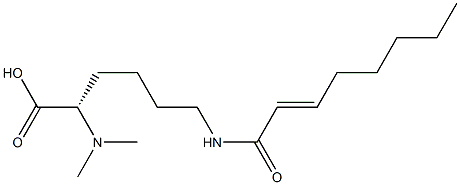 N6-(2-Octenoyl)-N2,N2-dimethyllysine 结构式