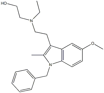 2-[N-[2-(1-Benzyl-5-methoxy-2-methyl-1H-indol-3-yl)ethyl]-N-ethylamino]ethanol Structure