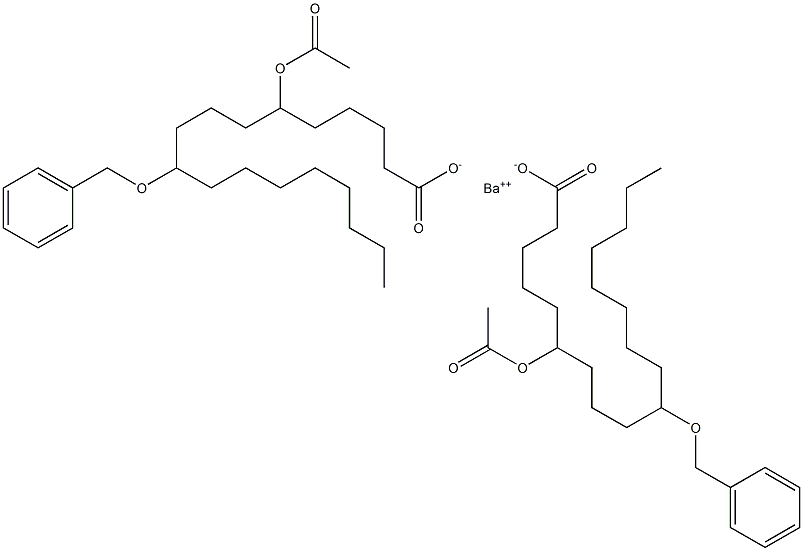 ビス(10-ベンジルオキシ-6-アセチルオキシステアリン酸)バリウム 化学構造式