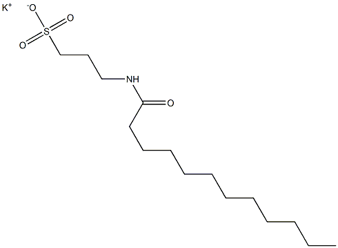 3-Dodecanoylamino-1-propanesulfonic acid potassium salt Structure