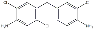 4-[(4-アミノ-3-クロロフェニル)メチル]-2,5-ジクロロアニリン 化学構造式